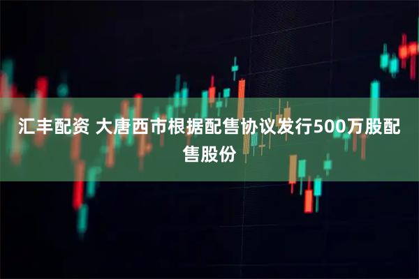 汇丰配资 大唐西市根据配售协议发行500万股配售股份